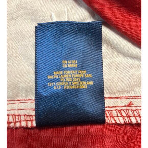 POLO RALPH LAUREN Womens Ripstop Cargo Shorts RL-1967 Red Sz 20 100% Cotton - Picture 11 of 13